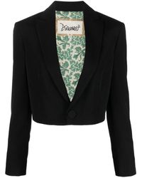 DSquared² - Single-breasted Cropped Blazer - Lyst