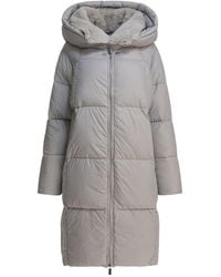 Max & Moi - Long Down Jacket With Over Hood - Lyst
