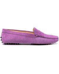 Tod's - Gommino Suede Loafers - Lyst