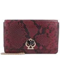 Kate Spade - Nicola Printed Leather Wallet On Chain - Lyst
