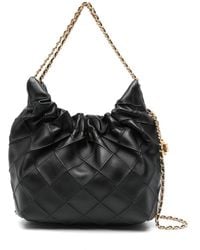 Tory Burch - Fleming Mini Leather Hobo Bag - Lyst