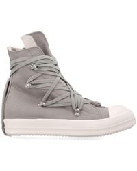 Rick Owens - Megalace Sneaks In Overdyed Denim - Lyst