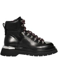 DSquared² - Leather Combat Boots - Lyst