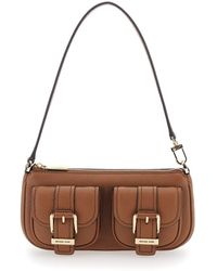 Michael Kors - 'Zoe' Shoulder Bag With Pockets And Straps On The Front - Lyst