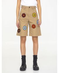 Moncler Genius - Floral Embroideries Bermuda Shorts - Lyst