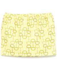 Gucci - Printed Cotton Mini Skirt - Lyst