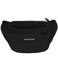 Balenciaga Black Nylon Explorer Belt Bag Nd Uomo