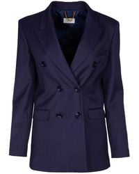 Elisabetta Franchi - Peak-Lapels Double-Breasted Blazer - Lyst