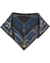 Versace - Triangle Foulard 130x60 Side 90 Nautical Print Bio Silk Twill Accessory Accessories - Lyst