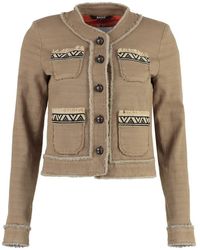 Bazar Deluxe - Button-front Cotton Jacket - Lyst