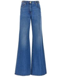Versace - Wide Leg Denim Jeans - Lyst