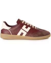 Elisabetta Franchi - Shield Appliqué-Logo Leather Sneakers - Lyst