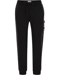 Stone Island - Cotton Trousers With Drawstring - Lyst