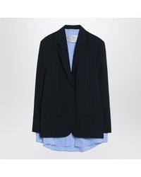 Acne Studios - Single-Breasted Jacket With Shirt Detail - Lyst