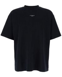Drole de Monsieur - 'slogan Classique' Black Classic T-shirt With Logo Print In Cotton Blend Man - Lyst