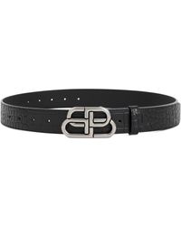 Balenciaga Leather Belt - Black
