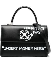Off-White c/o Virgil Abloh - Off- Jitney 1.4 Leather Tote Bag - Lyst