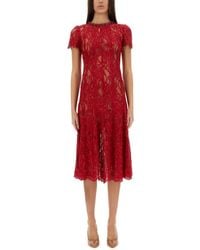 Self-Portrait - Lace Midi Dress With Sparkling Sequins - Lyst