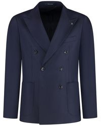 Tagliatore - Double-Breasted Virgin Wool Jacket - Lyst