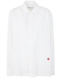 Alexander Wang - Button Up Long Sleeve Shirt With Apple Patch Logo Clothing - Lyst
