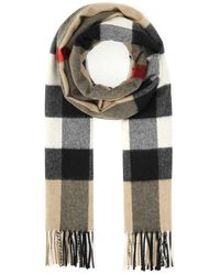 Burberry - Embroidered Cashmere Scarf - Lyst