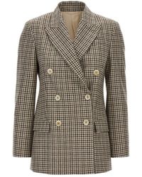 Brunello Cucinelli - Blazer Check Monile - Lyst