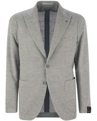 Tagliatore - Cotton, Silk And Stretch Wool Jacket - Lyst