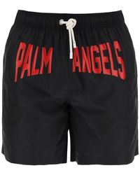 Palm Angels - "sea Bermuda Shorts With Logo Print - Lyst
