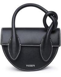 Yuzefi - Black Leather Mini Pretzel Bag - Lyst
