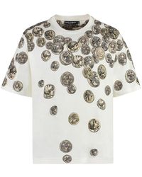 Dolce & Gabbana - Oversized T-Shirt With All-Over 'Monete' Print - Lyst