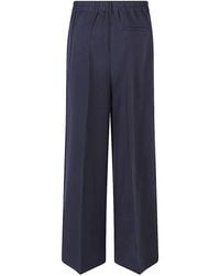FRONT STREET 8 - Linen Blend Wide-Leg Trousers - Lyst