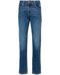BOSS - Slim-Fit Stretch Cotton Jeans - Lyst