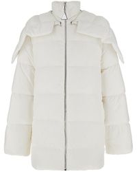 Moncler - 'Cyclopic' Down Jacket With Removable Hood And Logo Patch - Lyst