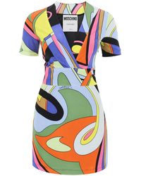 Moschino - Multicolor Print Mini Dress - Lyst