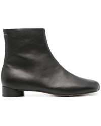 MM6 by Maison Martin Margiela - Leather Ankle Boots 25 - Lyst