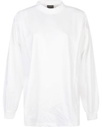 Balenciaga - Long Sleeve T-shirt With Logo On The Back Clothing - Lyst