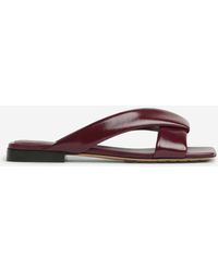 Bottega Veneta - Riva Flat Mule Sandals - Lyst