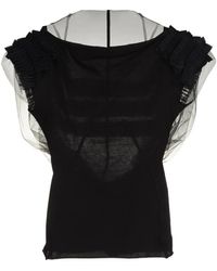 Rick Owens - Blouse With Boat Neckline - Lyst