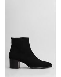 Julie Dee - Suede Block Heel Ankle Boots - Lyst