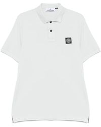 Stone Island - Slim Fit Polo Shirt Organic Cotton Elastane Piqué - Lyst
