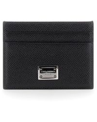 Dolce & Gabbana - Card Holder With Logo Plaque On The Front - Lyst