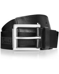 PAUL SMITH black Saffiano leather and brown reversible belt kit 28" 26 30 inches 