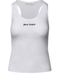 Palm Angels - White Cotton Top - Lyst