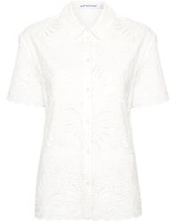 Self-Portrait - Cotton Embroidery Top - Lyst
