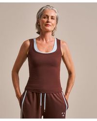 BAM Clothing - True To Form Square Neck Rib Tank Top Conker - Lyst