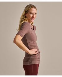 BAM - Short Sleeve Rib Top - Lyst