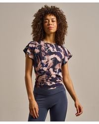 BAM Clothing - Tie Back Short Sleeve Top Cirrus Print - Lyst