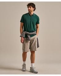 BAM Clothing - Quarter Zip Polo Shirt Deep Emerald - Lyst