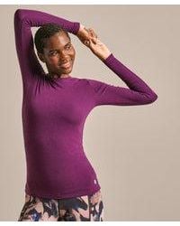BAM Clothing - Horizon Luxe Long Sleeve Top Damson - Lyst