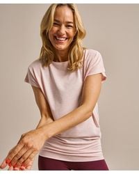BAM Clothing - Short Sleeve Flow Top Blossom Blush Marl - Lyst